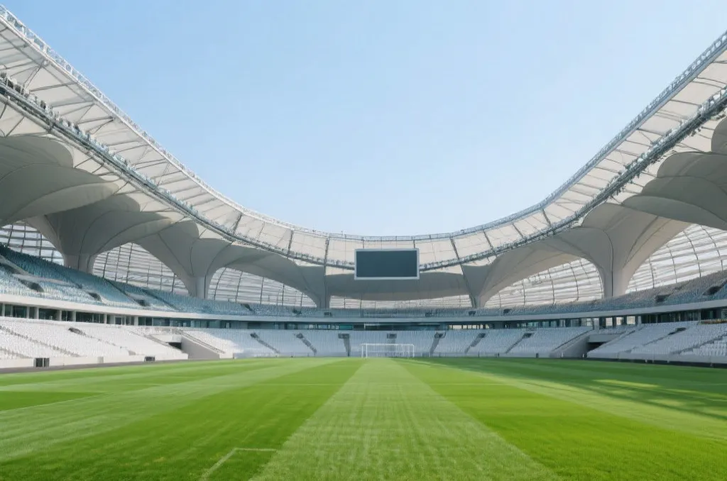2026美加墨世界杯现代体育场全景,先进的建筑设计与绿茵场地